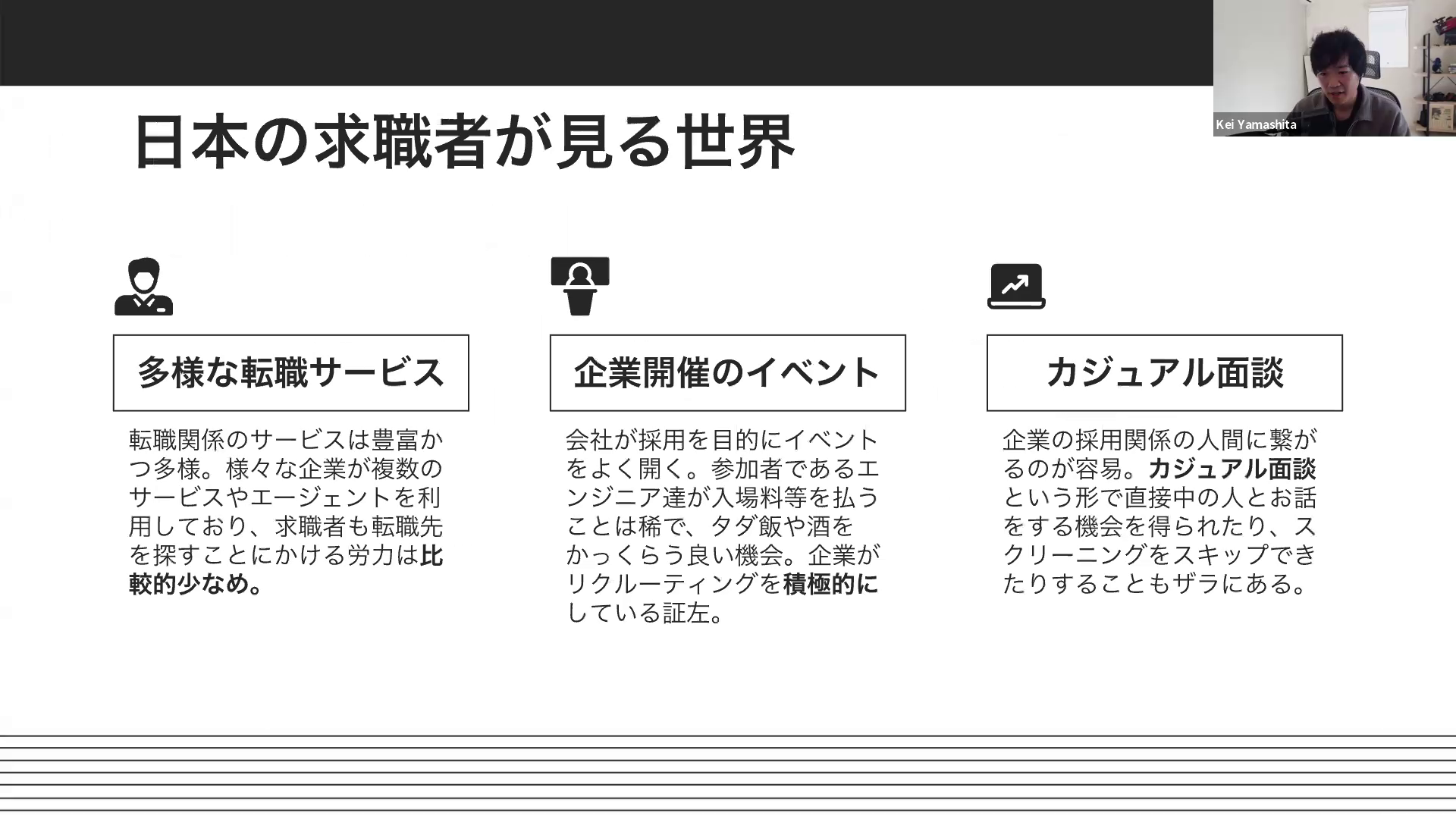 講義スライド: 日本の求職者が見る世界